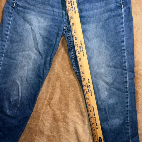 Arizona Jeans Women 9 Blue Denim Cut Off Slim Stretch Capris (P) - Picture 7 of 8